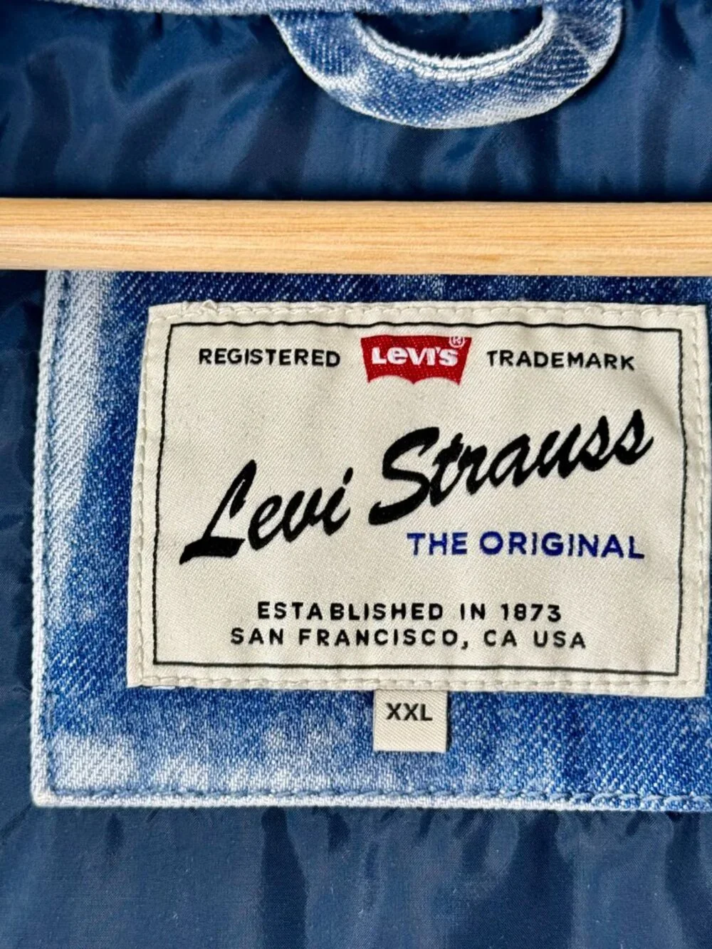 Levi Strauss ROCKRIDGE Puffer Blue Down Vest Sz XXL